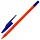 Ручка шариковая масляная STAFF «Flare», СИНЯЯ, корпус оранжевый, узел 1 мм, линия письма 0.7 мм
