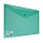 Папка-конверт с кнопкой BRAUBERG, А4, прозрачная, плотная, зеленая, до 100 листов, 0,18 мм