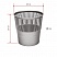 превью Корзина для мусора Luscan 10 л пластик серая (26×27 см)