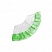 превью Бахилы одноразовые полиэтиленовые повышенной плотности 50 мкм белые/зеленые (4 г, 750 пар в упаковке)