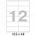 превью Этикетки самоклеящиеся Office Label эконом 105×48 мм белые (12 штук на листе А4, 50 листов в упаковке)