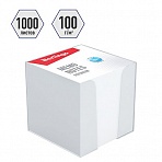 Блок для записи Berlingo «Premium», 9×9×9, пластиковый бокс, белый, 100% белизна