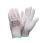 Перчатки защитные нейлон Gward White PU1001 с п/у покрытием р.8 (12 пар/уп)
