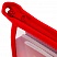 превью Папка для тетрадей А4 ПИФАГОР, пластик, молния сверху, прозрачная, красная