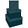 Набор квадратных коробок 3в1, MESHU «Emerald style. Top. », (19.5×19.5×11-15.5×15.5×9см)