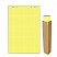 превью Блок бумаги для флипчарта желтая пастель клетка 68.0×98.0 20 лис... 