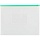 Папка-конверт на молнии OfficeSpace A4, прозрачная, 150мкм, молния зеленая
