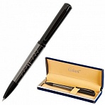 Ручка подарочная шариковая GALANT «PUNCTUM», корпус черный/оружейный металл, детали черные, узел 0.7 мм, синяя