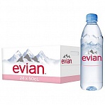 Вода минеральная Evian негазированная 0.5 литра (24 штуки в упаковке)