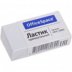 Ластик OfficeSpace, прямоугольный, термопластичная резина, картонный футляр, 38×20×10мм