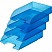 превью Лоток для бумаг горизонтальный Attache синий (4 штуки в упаковке)