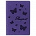 превью Обложка для паспорта STAFFбархатный полиуретан«Бабочки»фиолетовая237618