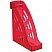 превью Лоток вертикальный для бумаг СТАММ «Торнадо» (255×300 мм), ширина 95 мм, тонированный темно-красный