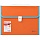 Портфель пластиковый BRAUBERG «Joy», А4 (330×245×35 мм), 13 отделений, с окантовкой, индексные ярлыки, оранжевый