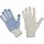Перчатки защитные трикотажн ПВХ Точка 5нитей 48-50гр 10кл 300пар/уп(белые)