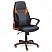 превью Кресло игровое Easy Chair Impreza черное/оранжевое (экокожа/сетка/ткань/пластик)