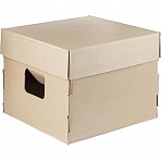 Короб архивный бокс для папок Attache 360×330х260 бурый картон