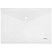 превью Папка-конверт на кнопке СТАММ А4, 180мкм, пластик, прозрачная