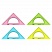 превью Треугольник 45°, 16см Стамм «Neon Cristal», с транспортиром, ассорти
