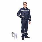 Костюм рабочий летний мужской л22-КПК с СОП темно-синий (размер 48-50, рост 194-200)