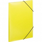 Папка на резинках Attache Neon А4 20 мм пластиковая до 150 листов желтая (толщина обложки 0.5 мм)