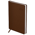 Ежедневник датированный A5, 176л., кожзам, OfficeSpace «Victor», коричневый