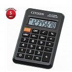 Калькулятор карманный Citizen LC-310NR, 8 разр., питание от батарейки, 69×114×14мм, черный