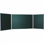 Доска для мела магнитная BOARDSYS, 100×170/340 см, 3-элементная, 5 рабочих поверхностей, зеленая
