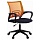 Кресло оператора Helmi HL-M95 R (695) «Airy», спинка сетка оранжевая/сиденье ткань TW черная, пиастра