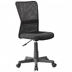 Кресло оператора Helmi HL-M06 «Compact», ткань, спинка сетка черная/сиденье TW черная, без подлокотников