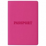 Обложка для паспорта STAFFмягкий полиуретан«ПАСПОРТ»розовая237605