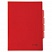 превью Папка-уголок с 3 отделениями, жесткая, BRAUBERG, красная, 0,15 мм