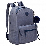 Рюкзак Grizzly, 27×38×14см, 1 отделение, 2 кармана, укрепленная спинка, голубой