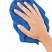 превью Тряпка для мытья пола, плотная микрофибра, 70×80 см, синяя, ЛЮБАША «ЭКОНОМ ПЛЮС»