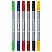 превью Фломастеры двухсторонние BRAUBERG 6 цветов, пишущие узлы 2 и 5 мм, вентилируемый колпачок, картонная упаковка