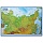 Карта мира физическая «Полушария» 101×69 см, 1:37М, интерактивная, в тубусе, BRAUBERG