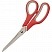превью Ножницы Attache Comfort 190 мм с титановым покрытием лезвий и пластиковыми анатомическими ручками красного/серого цвета