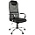 Кресло руководителя Helmi HL-E25 «Intelligent», ткань/сетка черная, подголовник хром