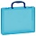 Портфель-кейс 1 отделение Стамм, A4, 275×375×57мм, на защелках, голубой