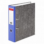 Папка-регистратор BRAUBERG, фактура стандарт, с мраморным покрытием, 80 мм, синий корешок