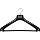 Вешалка-плечики пластмассовая Attache со съемной перекладиной черная (размер 50-52)