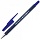 Ручка шариковая STAFF, СИНЯЯ, корпус прорезиненный синий, узел 0.7 мм, линия письма 0.35 мм