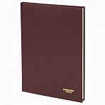 Книга учета 96 л., линия, твердая, бумвинил, блок офсет, коричневая обложка, А4 (200×290 мм), ОФИСМАГ