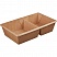 превью Бумажный контейнер OneClick для салатов, для второго 800 мл коричневый (200×120×55 мм, 300 штук в упаковке)