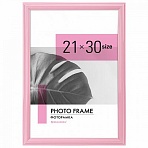 Рамка 21×30 см небьющаяся, багет 17.5 мм, пластик, BRAUBERG «Colorful», розовая