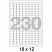 превью Этикетки самоклеящиеся MEGA Label (18*12мм, белые, 230шт. на листе A4, 25 листов)