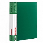 Папка на 2 кольцах BRAUBERG "Contract", 35 мм, зеленая, до 180 листов, 0,9 мм