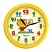 превью Часы настенные TROYKA 21250290, круг, желтые с рисунком «Котенок», желтая рамка, 24.5×24.5×3.1 см