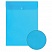 превью Папка-конверт с кнопкой BRAUBERG, А4, вертикальная, прозрачная, синяя, до 100 листов, 0,15 мм