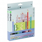 Карандаши цветные Berlingo «SuperSoft. Замки», 72цв., заточен., картон, европодвес